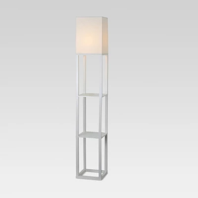 Alabaster Shelf Floor Lamp Light Brown - Threshold™ 3 Alabaster Shelf Floor Lamp Light Brown - Threshold™