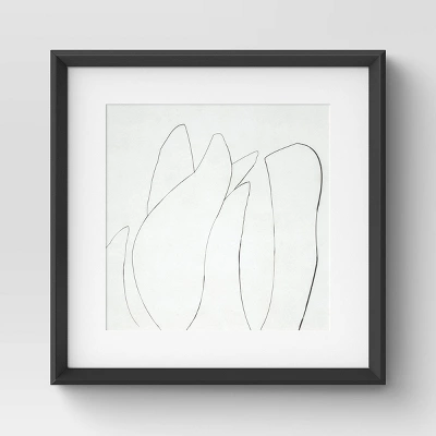(Set Of 2) 24" X 24" Sketch Art Print Black/White - Threshold™ Designed With Studio McGee 6 (Set Of 2) 24" X 24" Sketch Art Print Black/White - Threshold™ Designed With Studio McGee - Image 4