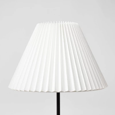 Tapered Lamp Shade With Knife Pleat White - Threshold™ Designed With Studio McGee 3 Tapered Lamp Shade With Knife Pleat White - Threshold™ Designed With Studio McGee