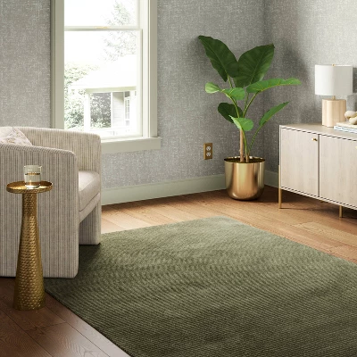 Solid Knitted Striped Area Rug - Threshold™ 3 Solid Knitted Striped Area Rug - Threshold™