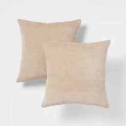 2pk Chenille Square Throw Pillows - Threshold™ -Threshold GUEST 64171842 af43 4a38 8959 787cd8bf87c2
