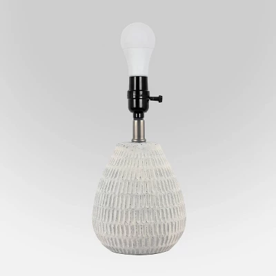 Ceramic Textured Table Lamp Base White - Threshold™ 3 Ceramic Textured Table Lamp Base White - Threshold™