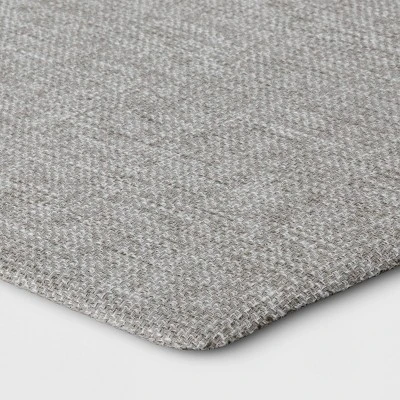 1'8"x5' Rectangle Indoor Floor Mat Gray - Threshold™: Basket Weave, Kitchen Floor Mat, PVC Backing, Flat Pile 4 1'8"x5' Rectangle Indoor Floor Mat Gray - Threshold™: Basket Weave, Kitchen Floor Mat, PVC Backing, Flat Pile - Image 2