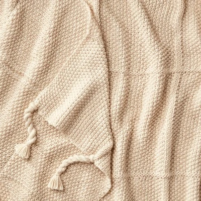 Windowpane Knit Throw Blanket With Tassels - Threshold™ Designed With Studio McGee 5 Windowpane Knit Throw Blanket With Tassels - Threshold™ Designed With Studio McGee - Image 3