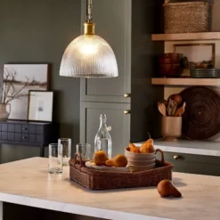 Reeded Glass Pendant Brass - Threshold™ Designed With Studio McGee 6 Reeded Glass Pendant Brass - Threshold™ Designed With Studio McGee -Threshold GUEST 6c81224e 37a1 454c b9a1 68dab4a01b11