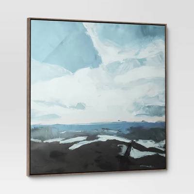 36" X 36" Blue Sky Landscape Framed Canvas - Threshold™ 4 36" X 36" Blue Sky Landscape Framed Canvas - Threshold™ - Image 2