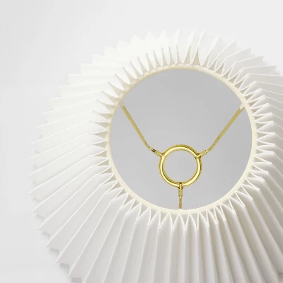 Tapered Lamp Shade With Knife Pleat White - Threshold™ Designed With Studio McGee 5 Tapered Lamp Shade With Knife Pleat White - Threshold™ Designed With Studio McGee - Image 3