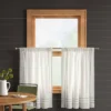 2pk 42"x36" Light Filtering Stripe Border Curtain Tiers Cream/Gray - Threshold™ 1 2pk 42"x36" Light Filtering Stripe Border Curtain Tiers Cream/Gray - Threshold™ -Threshold GUEST 716d731e aae2 4421 85b0 f4ed11bd58e4