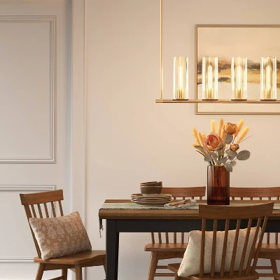 Lyndon Linear Chandelier Brass - Threshold™ 3 Lyndon Linear Chandelier Brass - Threshold™