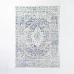 Brighton Distressed Vintage Persian Rug Light Blue - Threshold™ Designed With Studio McGee 9 Brighton Distressed Vintage Persian Rug Light Blue - Threshold™ Designed With Studio McGee -Threshold GUEST 749f8c26 ca3a 4ac4 b6de f950c498d722