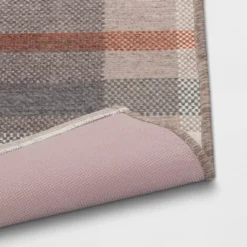 1'8"x2'10" Washable Fall Checkered Accent Rug Tan - Threshold™ -Threshold GUEST 750cbe19 8f55 435d 85a6 1ac0a8d6e978