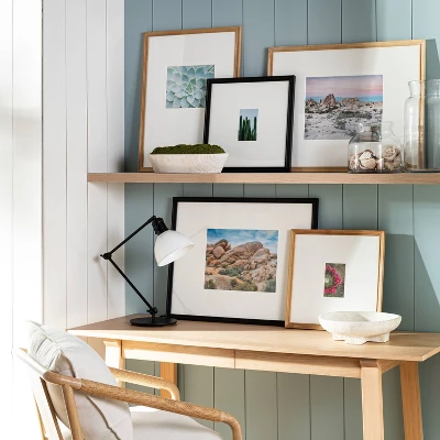 16.26"x16.26" Matted To 4"x6" Gallery Wall Frame Black - Threshold™ Designed With Studio McGee: Modern Square Wall Decor 3 16.26"x16.26" Matted To 4"x6" Gallery Wall Frame Black - Threshold™ Designed With Studio McGee: Modern Square Wall Decor