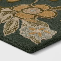 5'x7' Floral Handtufted Area Rug Dark Green - Threshold™ -Threshold GUEST 7d9b793c af40 47c6 b863 12a00aca364b