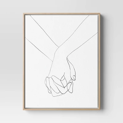 (Set Of 2) 16" X 20" Hands Framed Canvas - Threshold™: Modern Wall Art, Vertical Orientation, Sawtooth Back 4 (Set Of 2) 16" X 20" Hands Framed Canvas - Threshold™: Modern Wall Art, Vertical Orientation, Sawtooth Back - Image 2