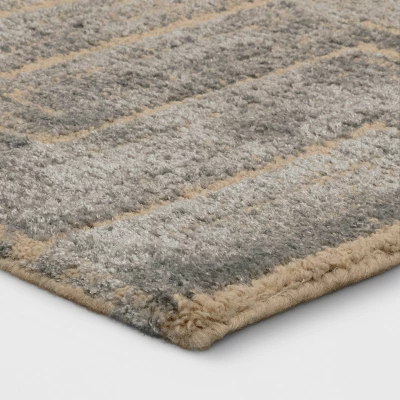 Linen Shine Overtufted Area Rug Gray/Ivory - Threshold™ 4 Linen Shine Overtufted Area Rug Gray/Ivory - Threshold™ - Image 2
