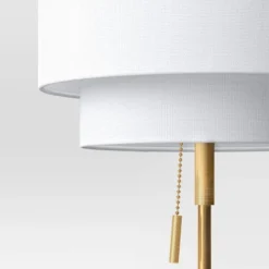 Double Shade Knurled Collection Table Lamp Gold - Threshold™ -Threshold GUEST 7f5c692e 4864 4174 b7bf 5fd96eed92ba