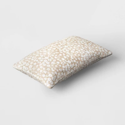 Velvet Jacquard Cheetah Lumbar Throw Pillow Beige - Threshold™ 4 Velvet Jacquard Cheetah Lumbar Throw Pillow Beige - Threshold™ - Image 2