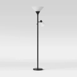 Mother Daughter Torchiere Floor Lamp Black With Glass Shade - Threshold™: Metal Body, ETL Listed, Dimmable 7 Mother Daughter Torchiere Floor Lamp Black With Glass Shade - Threshold™: Metal Body, ETL Listed, Dimmable -Threshold GUEST 839ee090 2ce6 4bfc 9dfe 742ef637c7f8