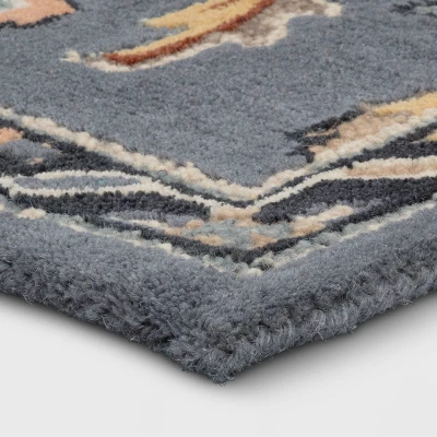 5'x7' Handtufted Persian Area Rug Blue - Threshold™ 4 5'x7' Handtufted Persian Area Rug Blue - Threshold™ - Image 2