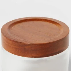 Canister Acacia/Glass Medium - Threshold™ 6 Canister Acacia/Glass Medium - Threshold™ -Threshold GUEST 8af1ece4 ea9f 4aa0 994e 070f264e094e