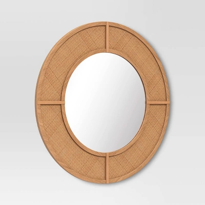 28" Caning Round Wall Mirror - Threshold™ 4 28" Caning Round Wall Mirror - Threshold™ - Image 2