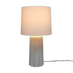 24.75"x13" Ribbed Ceramic Table Lamp Cream - Threshold™: Bedside, Nightstand, No Assembly Required 14 24.75"x13" Ribbed Ceramic Table Lamp Cream - Threshold™: Bedside, Nightstand, No Assembly Required -Threshold GUEST 8d52711a c725 4f37 8aea 5129e7053dfa
