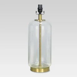 Bubble Glass With Brass Detail Large Lamp Base Clear Includes Energy Efficient Light Bulb - Threshold™ 5 Bubble Glass With Brass Detail Large Lamp Base Clear Includes Energy Efficient Light Bulb - Threshold™ -Threshold GUEST 8df17228 73c5 4122 a339 8fd472c43f5c