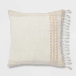 Square Woven Pattern Tassel Decorative Throw Pillow - Threshold™ -Threshold GUEST 8ff9a76b bdf8 42ae aaa4 92fc498cdd63