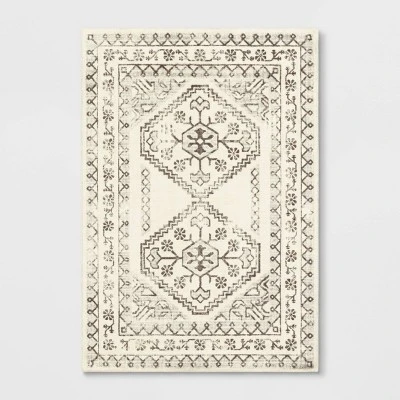 Distressed Persian Accent Rug Cream - Threshold™ 9 Distressed Persian Accent Rug Cream - Threshold™ - Image 7