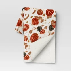 Pumpkin Printed Plush With Shearling Reverse Throw Blanket - Threshold™ 12 Pumpkin Printed Plush With Shearling Reverse Throw Blanket - Threshold™ -Threshold GUEST 93689881 488d 4b25 86de 00ec94c729b1