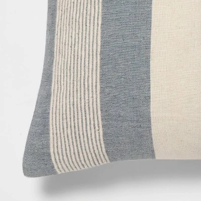 Oversized Oblong Woven Stripe Throw Pillow Gray - Threshold™ 4 Oversized Oblong Woven Stripe Throw Pillow Gray - Threshold™ - Image 2