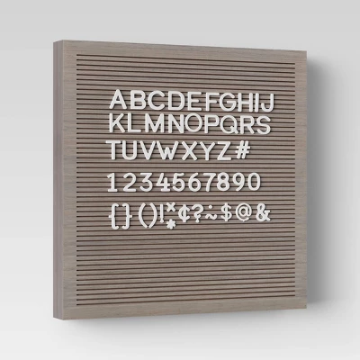 14"x 14" Wood Letterboard Gray - Threshold™ 4 14"x 14" Wood Letterboard Gray - Threshold™ - Image 2