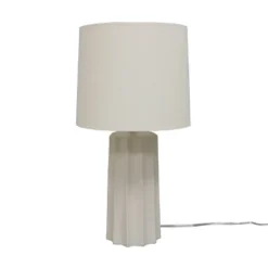 24.75"x13" Ribbed Ceramic Table Lamp Cream - Threshold™: Bedside, Nightstand, No Assembly Required 13 24.75"x13" Ribbed Ceramic Table Lamp Cream - Threshold™: Bedside, Nightstand, No Assembly Required -Threshold GUEST 96f810ed 5982 4937 8d06 f357b31b7c91