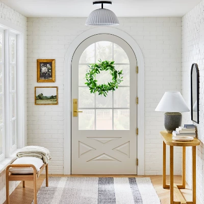 Scalloped Semi-Flush Mount Ceiling Light - Threshold™ Designed With Studio McGee 3 Scalloped Semi-Flush Mount Ceiling Light - Threshold™ Designed With Studio McGee