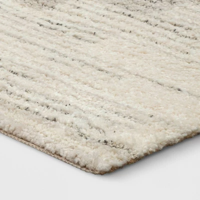 Modern Lines Plush Area Rug Cream - Threshold™ 4 Modern Lines Plush Area Rug Cream - Threshold™ - Image 2
