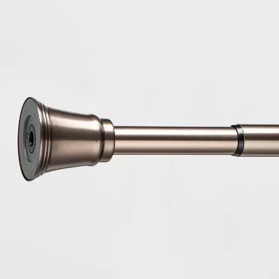 66"-120" Dual Mounted Indoor/Outdoor Tension Window Rod Light Gray - Threshold™ 3 66"-120" Dual Mounted Indoor/Outdoor Tension Window Rod Light Gray - Threshold™