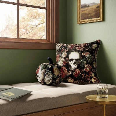 Square Skull Pillow - Threshold™ 3 Square Skull Pillow - Threshold™