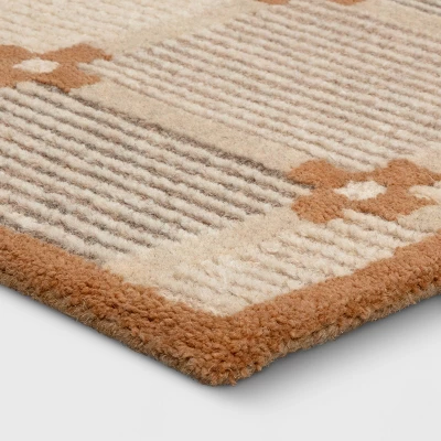 5'x7' Wool Handtufted Area Rug Tan - Threshold™ 4 5'x7' Wool Handtufted Area Rug Tan - Threshold™ - Image 2