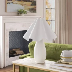 Wavy Shade Collection With Ceramic Base Table Lamp White - Threshold™ 6 Wavy Shade Collection With Ceramic Base Table Lamp White - Threshold™ -Threshold GUEST a246ead3 8de8 4710 90a4 c75411e00ca8