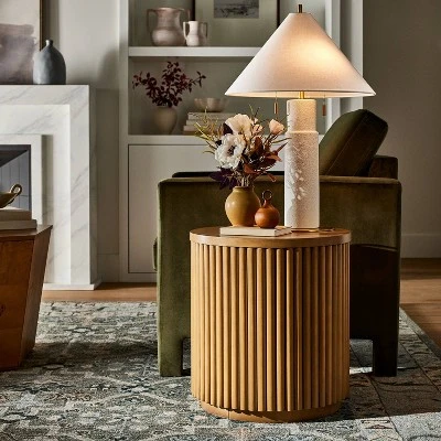 Ceramic Table Lamp With Tapered Shade White - Threshold™ Designed With Studio McGee 4 Ceramic Table Lamp With Tapered Shade White - Threshold™ Designed With Studio McGee - Image 2