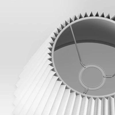 Small Pleated Lamp Shade White - Threshold™: Empire Shape, Cotton/Nylon, 7" H 5 Small Pleated Lamp Shade White - Threshold™: Empire Shape, Cotton/Nylon, 7" H - Image 3