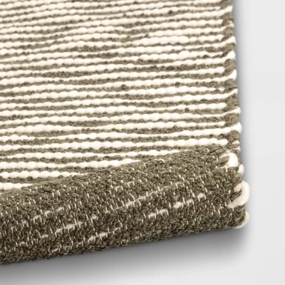 2'x3' Striped Accent Rug Olive Green - Threshold™ 5 2'x3' Striped Accent Rug Olive Green - Threshold™ - Image 3