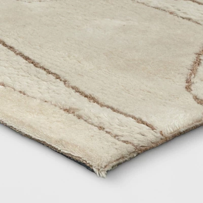 5'x7' Textured Knitted Area Rug Ivory - Threshold™ 4 5'x7' Textured Knitted Area Rug Ivory - Threshold™ - Image 2