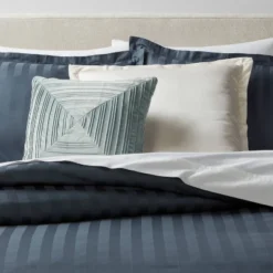 18"x18" Luxe Square Velvet Pleated Decorative Pillow Light Teal - Threshold™: Indoor Geometric Design, Polyester Velour