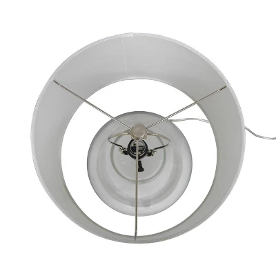 Glass Mixed Material Table Lamp Gray (Includes LED Light Bulb) - Threshold™ 8 Glass Mixed Material Table Lamp Gray (Includes LED Light Bulb) - Threshold™ - Image 6