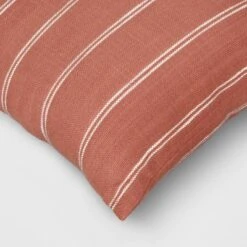 2pk Square Cotton Woven Stripe Throw Pillows Rust/Ivory- Threshold™ -Threshold GUEST b36d28b6 9dac 4c2a b02d 25b62fec5d1f