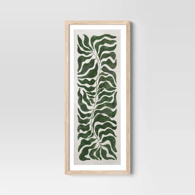 (Set Of 3) 12"x28" Modern Seaweed Framed Arts Naturals - Threshold™ 4 (Set Of 3) 12"x28" Modern Seaweed Framed Arts Naturals - Threshold™ - Image 2