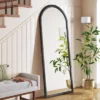 30" X 74" Bullnose Floor Mirror Black - Threshold™ -Threshold GUEST b5a955cc 013a 4c42 bfc6 0658b065091a