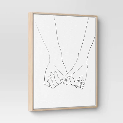 (Set Of 2) 16" X 20" Hands Framed Canvas - Threshold™: Modern Wall Art, Vertical Orientation, Sawtooth Back 5 (Set Of 2) 16" X 20" Hands Framed Canvas - Threshold™: Modern Wall Art, Vertical Orientation, Sawtooth Back - Image 3