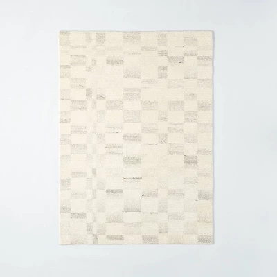 Irregular Checkerboard Tufted Rug Cream - Threshold™ Designed With Studio McGee 6 Irregular Checkerboard Tufted Rug Cream - Threshold™ Designed With Studio McGee - Image 4